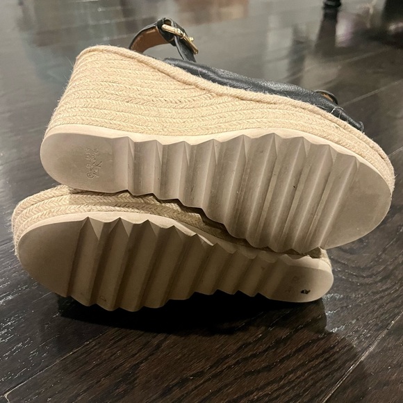 Coach Electra Espadrille Wedge Sandals in Black - Picture 6 of 16